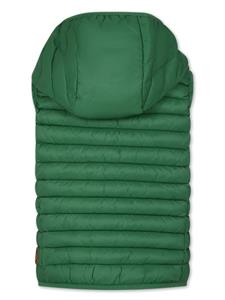 Save The Duck Kids quilted hooded gilet - Groen