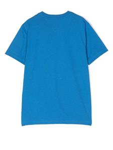 Diesel Kids T-shirt met logoprint - Blauw