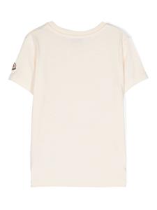 monclerenfant Moncler Enfant T-shirt met geborduurd logo - Beige