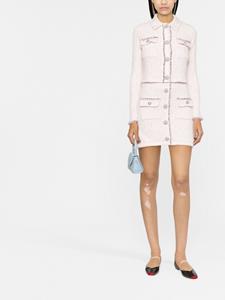 Self-Portrait Rok met knoopdetail - Roze