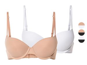 esmara Dames push-up beha's (85B, Zwart/wit)