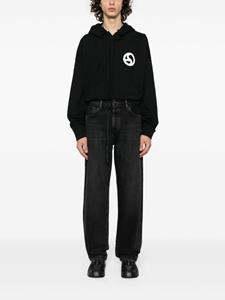 acnestudios Acne Studios Mid waist jeans met wijde pijpen - Zwart