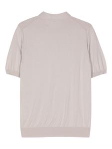 Boglioli Fijngebreid poloshirt - Beige
