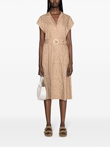 TWINSET Midi-jurk met luipaardprint - Beige