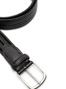 ERALDO interwoven leather belt - Zwart