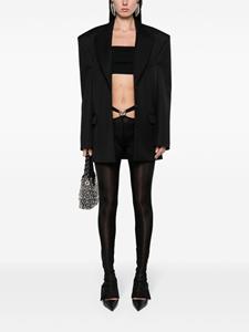 Mugler Legging met M-plakkaat en uitgesneden details - Zwart