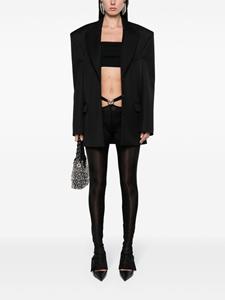 Mugler Legging met logoplakkaat - Zwart