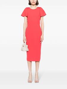 JANE Wollen midi-jurk - Rood