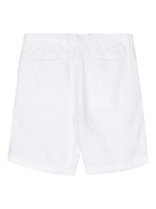 Boglioli Geplooide linnen chambray shorts - Wit