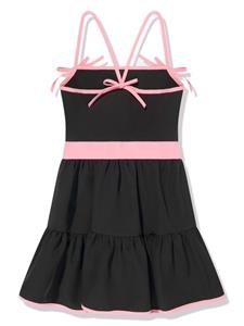 msgmkids MSGM Kids Jurk met contrasterende afwerking - Zwart