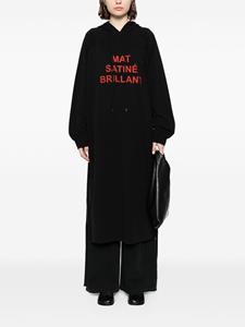 MM6 Maison Margiela slogan-print drawstring hoodie - Zwart