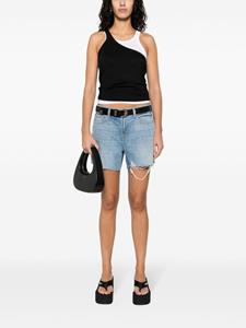7forallmankind 7 For All Mankind Gerafelde spijkershorts - Blauw