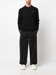 acnestudios Acne Studios Trui met geborduurd logo - Zwart