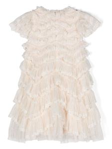needle&threadkids NEEDLE & THREAD KIDS Gelaagde feestjurk met ruches - Beige