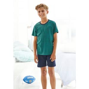 le jogger Pyjama Pyjama met gestreept bovenstuk (2-delig, 1 stuk)