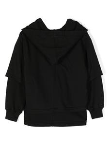 rickowenskids Rick Owens Kids Hustler katoenen hoodie - Zwart