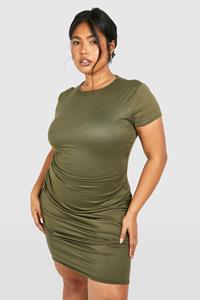 Boohoo Gestreepte Driehoekige Bikini Set Met Gestreepte Zoom, Khaki