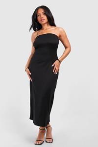 Boohoo Tall Linnen Look Skort Met O-Ring, Black