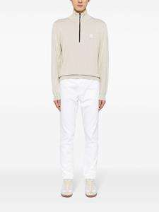 BOSS half-zip cotton-cashmere jumper - Beige
