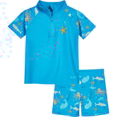Playshoes UV-beschermende badset zeedieren turquoise