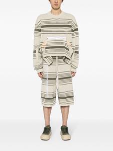 craiggreen Craig Green Asymmetrische gestreepte trui - Beige