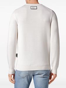 philippplein Philipp Plein Trui met logopatch - Wit