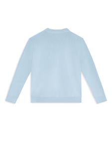 Versace Kids 1978 logo embroidery jumper - Blauw