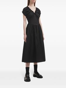 b+ab Midi-jurk met V-hals - Zwart