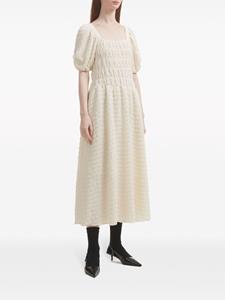 b+ab Gesmockte midi-jurk - Beige
