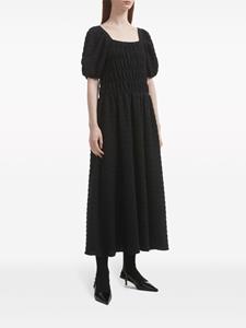 b+ab Gesmockte midi-jurk - Zwart