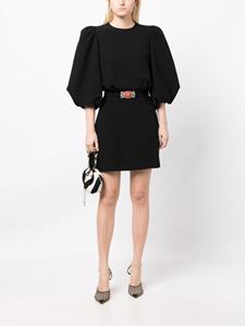 andrewgn Andrew Gn Mini-jurk met ballonmouwen - Zwart