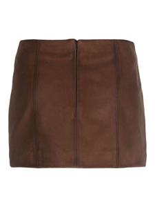 Manokhi Leren mini-rok - Bruin