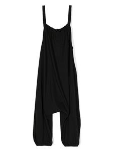 Rick Owens Kids low-crotch cotton jumpsuit - Zwart