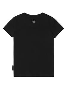 philipppleinjunior Philipp Plein Junior T-shirt verfraaid met kristallen - Zwart