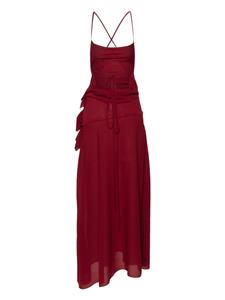 RXQUETTE Sangria crêpe midi-jurk - Rood