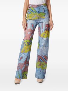 Philipp Plein Palace Fit Bombing high-rise wide-leg jeans - Blauw