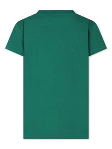 goldengoosekids Golden Goose Kids Katoenen T-shirt met logoprint - Groen