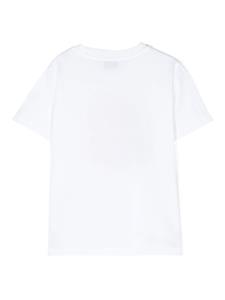 monclerenfant Moncler Enfant Katoenen T-shirt met logoprint - Wit