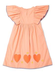 Tiny Cottons Hearts Stars cotton dress - Oranje