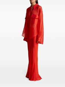KHAITE Zijden maxi-rok - Rood