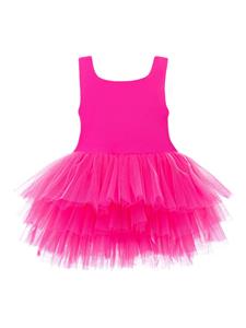 mimitutu Mimi Tutu Jurk met vierkante hals en tutu - Roze