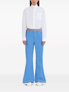 Marni Flared low waist broek - Blauw
