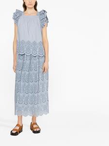 ullajohnson Ulla Johnson Rok met ringlets - Blauw