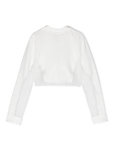 Elisabetta Franchi La Mia Bambina Shirt met logoplakkaat en vlakken - Wit