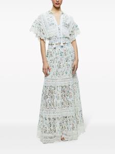Alice + olivia Reise floral-print skirt - Wit