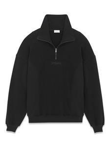 saintlaurent Saint Laurent Sweater met geborduurd logo - Zwart