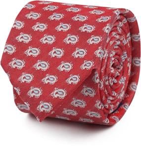 Suitable Stropdas Zijde Paisley Rood -
