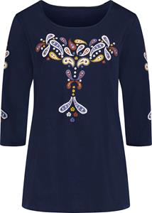 Your Look... for less! Dames Lang shirt marine/roestrood Maat