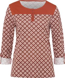 Your Look... for less! Dames Shirt met ronde hals roestrood/wit bedrukt Maat