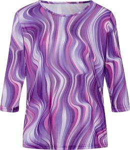 Your Look... for less! Dames Shirt met lange mouwen paars/fuchsia geprint Maat